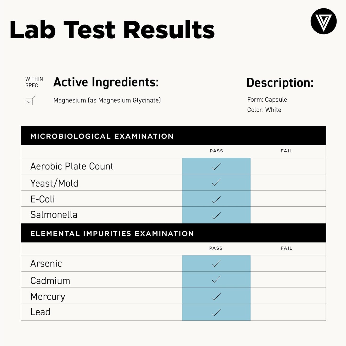Vital Vitamins Magnesium Glycinate 500mg - High Absorption Formula - Promotes Relaxation, Calmness, & Restful Sleep - Pure Magnesium Supplement for Men & Women - 180 Capsules, Vegan, Non-GMO