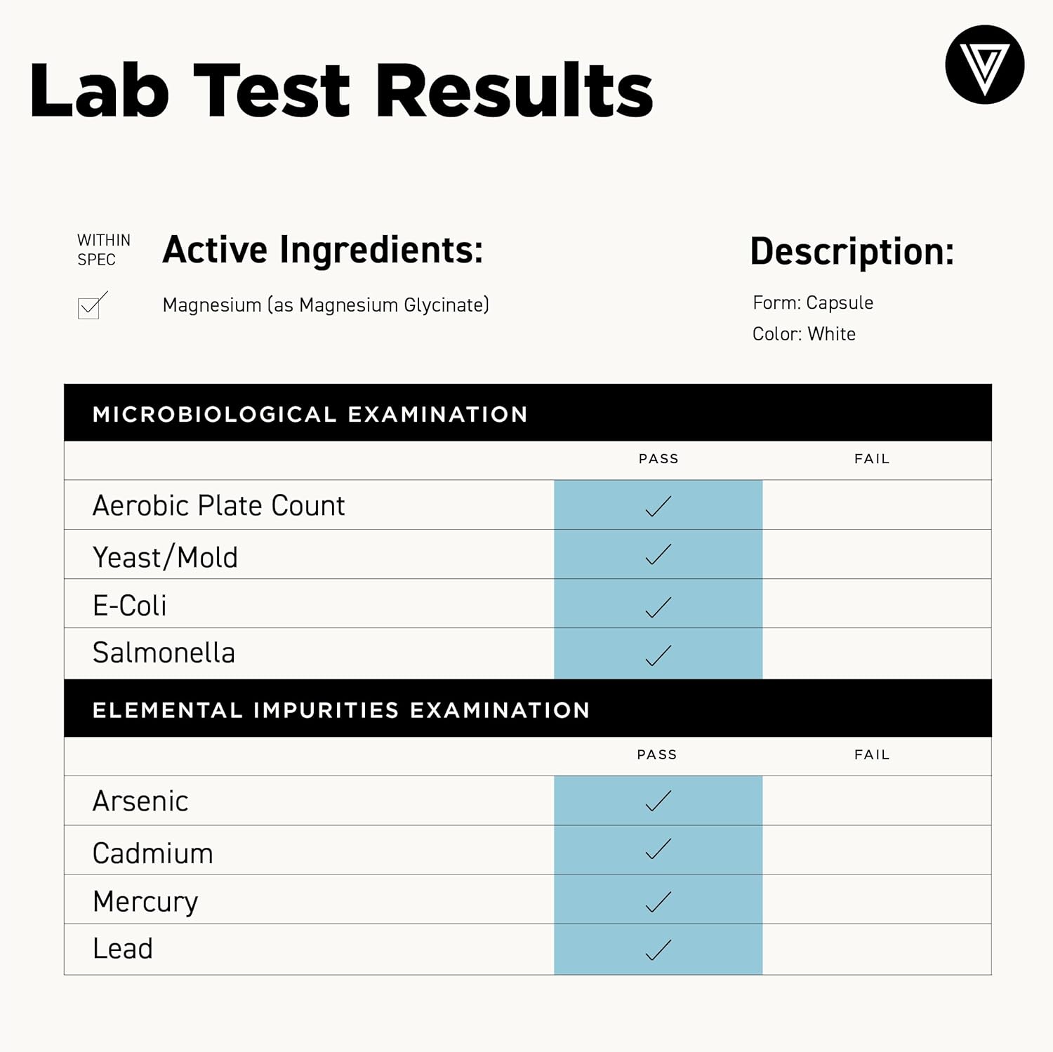 Vital Vitamins Magnesium Glycinate 500mg - High Absorption Formula - Promotes Relaxation, Calmness, & Restful Sleep - Pure Magnesium Supplement for Men & Women - 180 Capsules, Vegan, Non-GMO