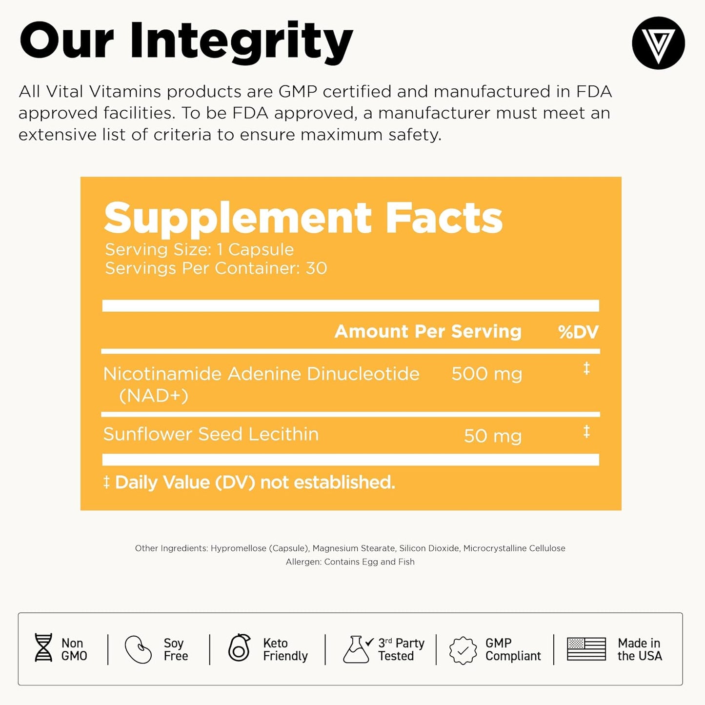 Vital Vitamins NAD+ Capsules + Glutathione Capsules