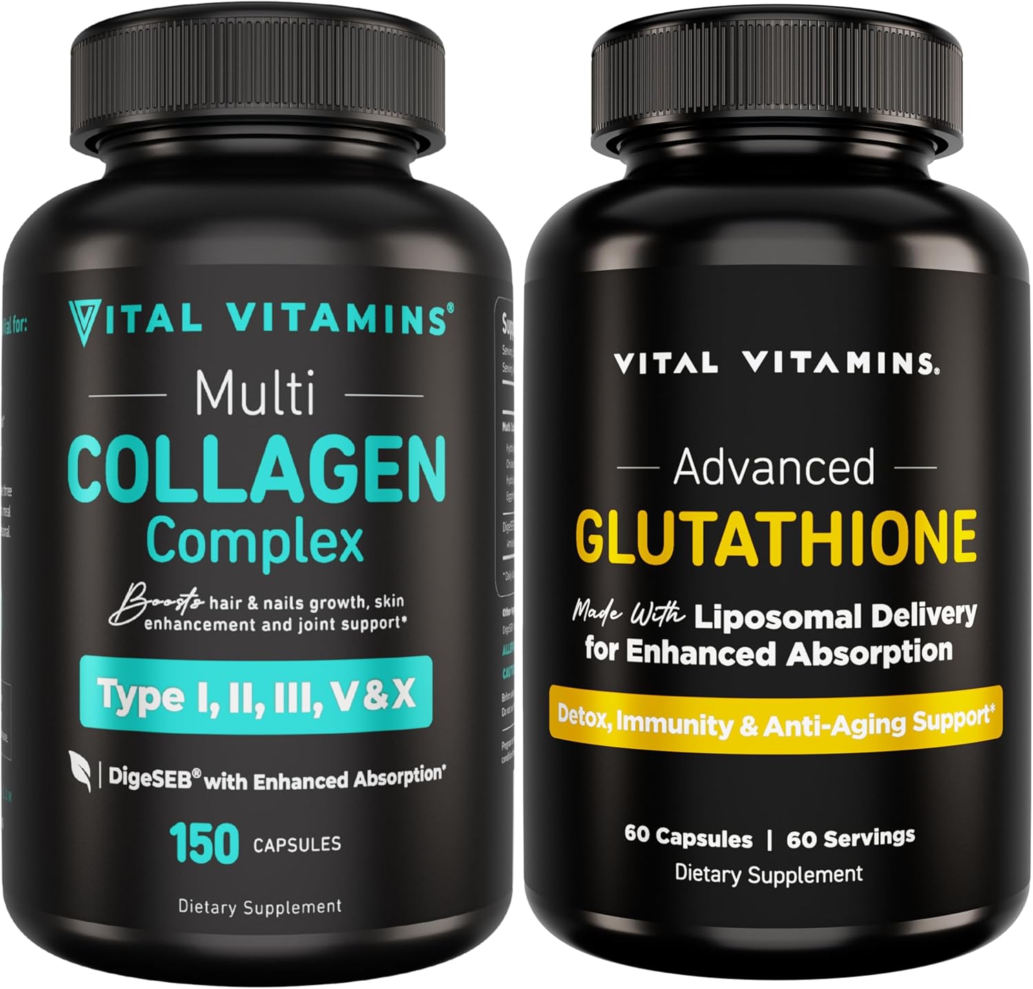 Vital Vitamins Multi Collagen Capsules + Glutathione Capsules