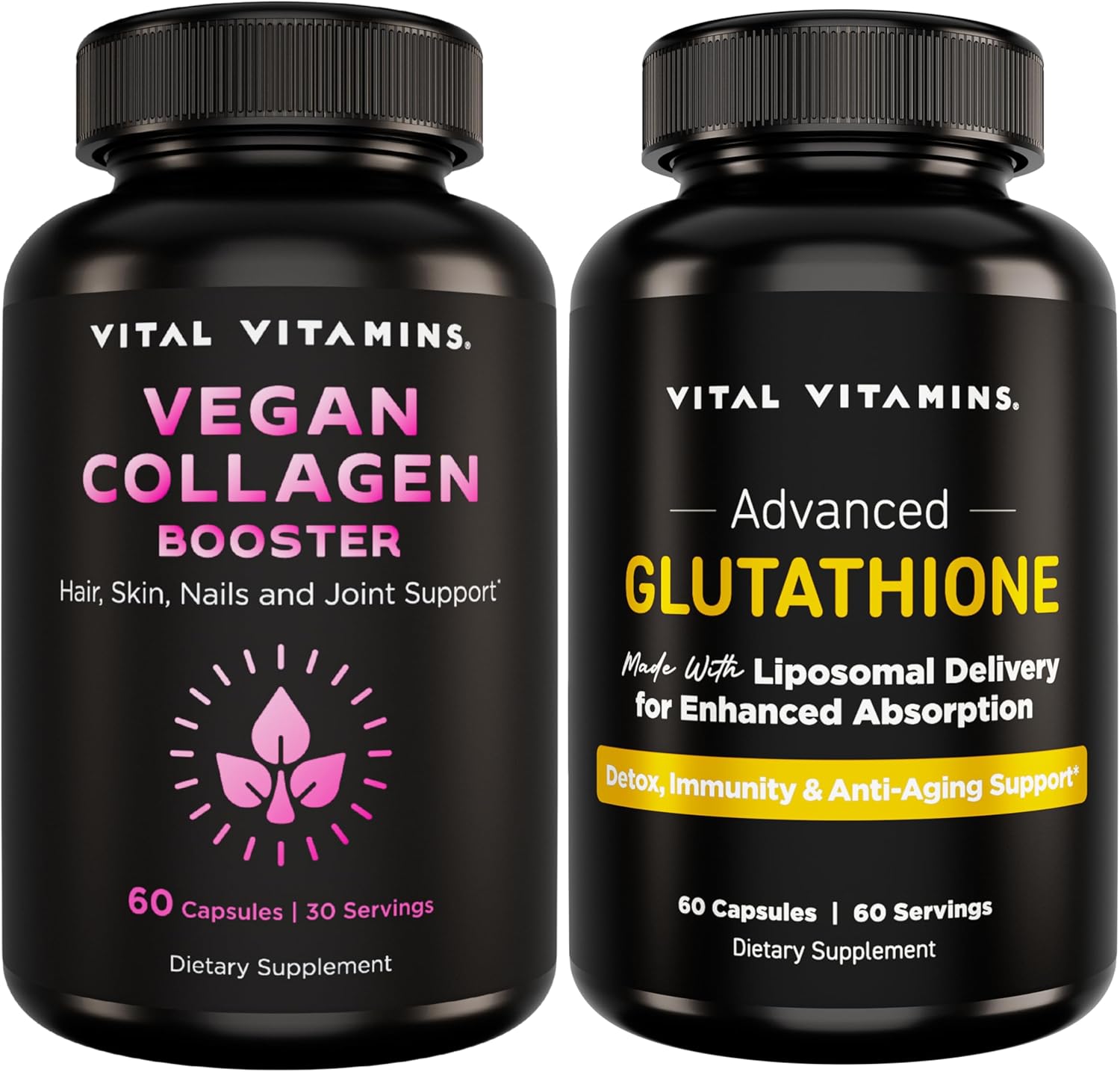 Vital Vitamins Vegan Collagen Booster + Glutathione Capsules