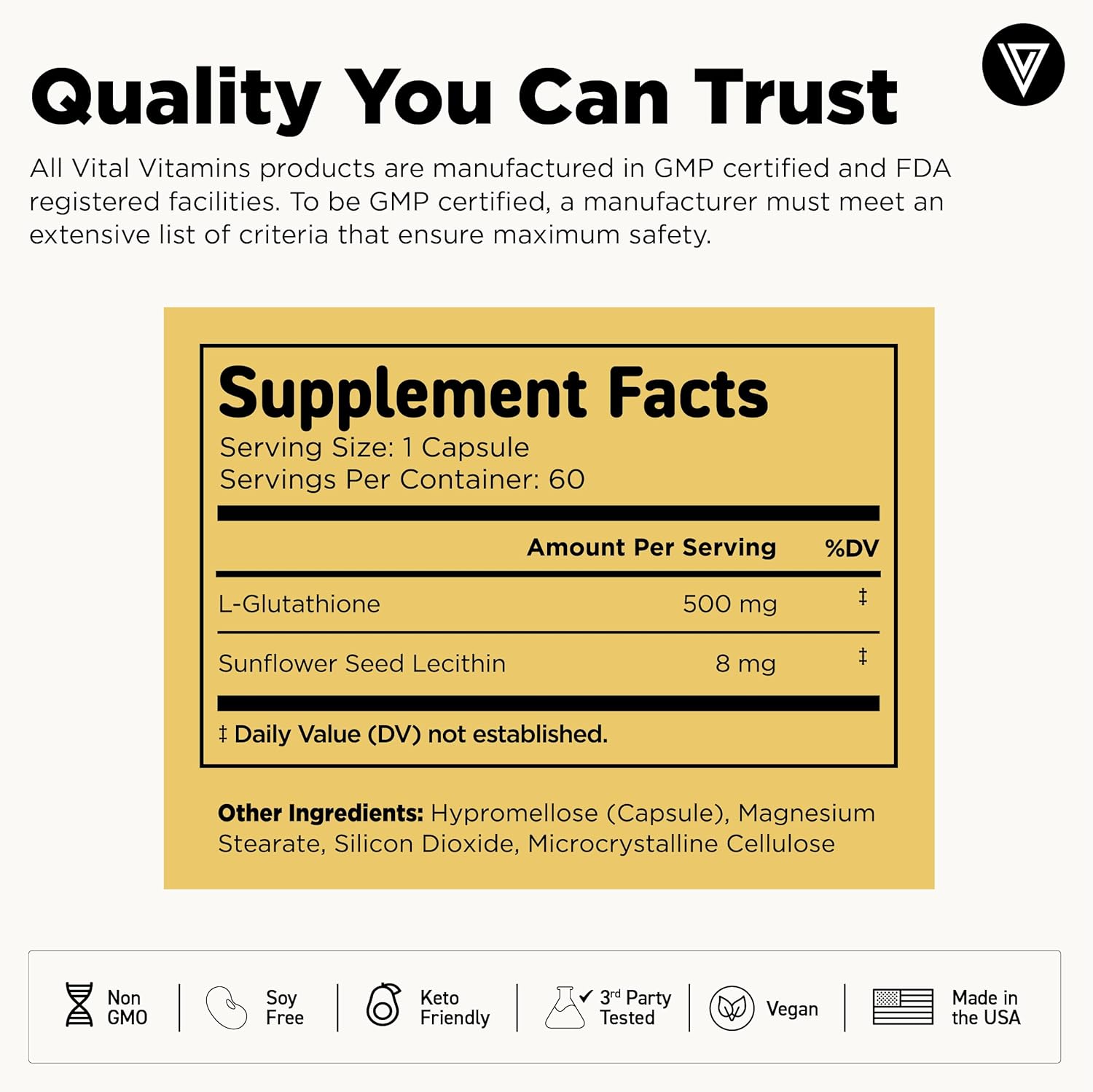 Vital Vitamins Vegan Collagen Booster + Glutathione Capsules